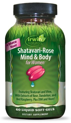 Shatavari Rose Mind & Body for Women Softgels by Irwin Naturals