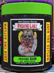Psycho Sam PreWorkout Powder Watermelon by Insane Labz