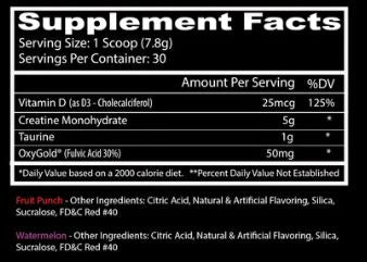 Creatine Craig Fruit Punch Powder by Insane Labz