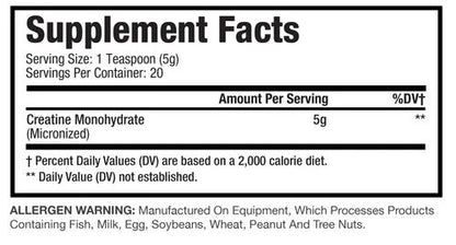 Creatine Monohydrate Unflavored 1000g Powder by Muscle Sport