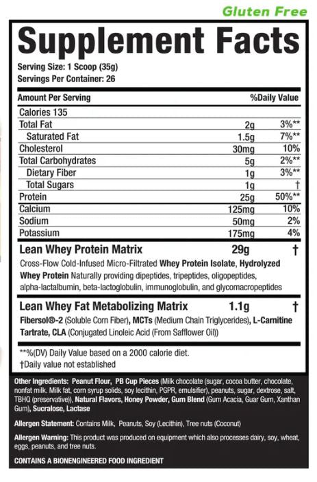 Lean Whey Protein Peanut Butter Gone Bananas by Muscle Sport