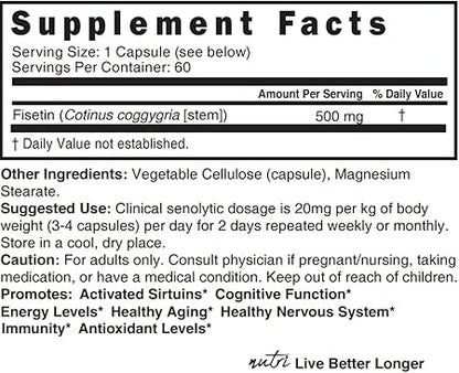Senofi Fisetin Capsules by Nature's Fusions