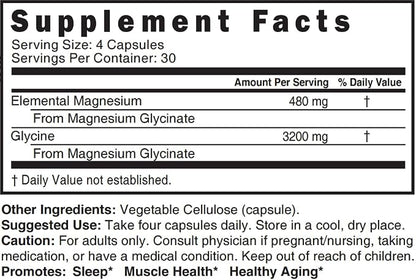 Magnesium Glycinate Capsules by Nature's Fusions