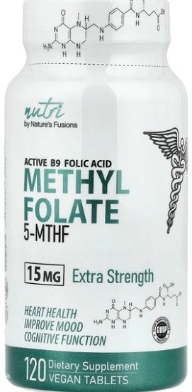 Methyl Folate 15mg Tablets by Nature's Fusions