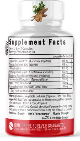 Tongkat Ali Complex Capsules by Nature's Fusions