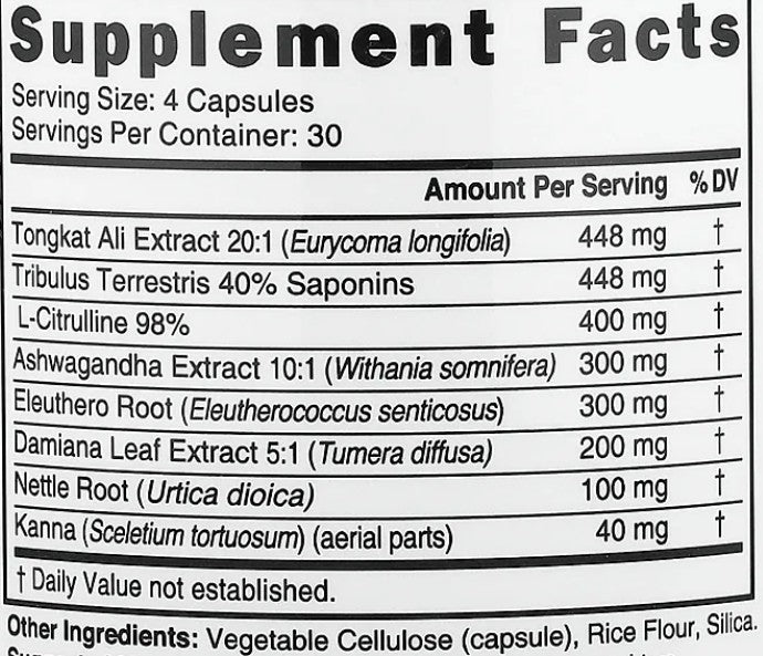 Tongkat Ali Complex Capsules by Nature's Fusions