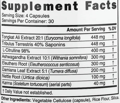 Tongkat Ali Complex Capsules by Nature's Fusions
