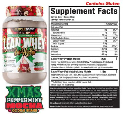Lean Whey Protein XMas Peppermint Mocha Cookie Shake by Muscle Sport
