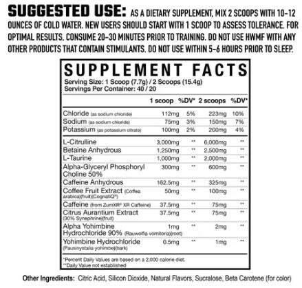 HWMF PreWorkout Sour Citrus Punch by Axe & Sledge