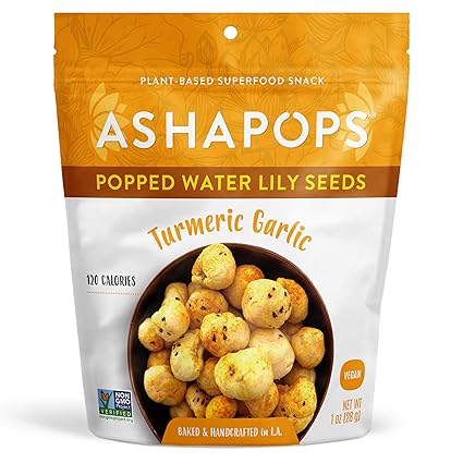 Popped Water Lily Seeds Turmeric Garlic by Ashapops