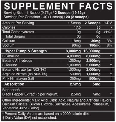 Pump PreWorkout Razz Mango Sherbet by BlackMarket
