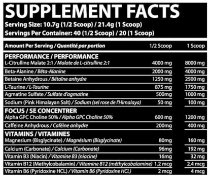 Unleashed PreWorkout Blueberry Blitz by Ape-X