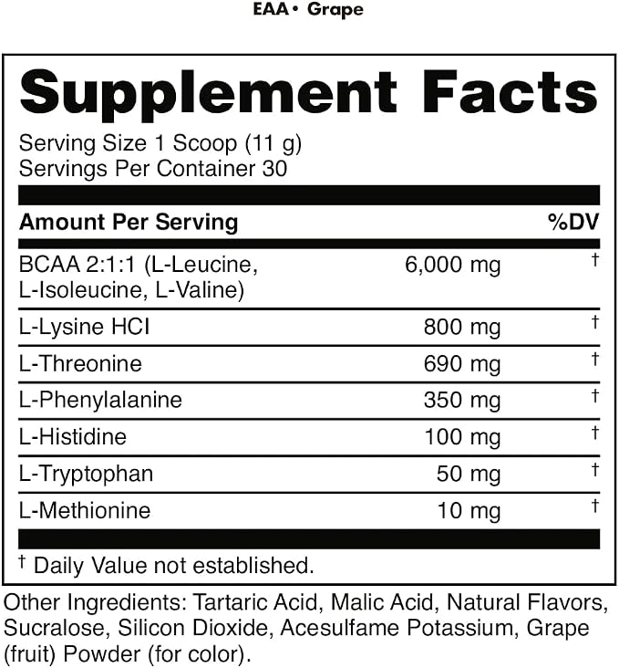 Essential Amino Acids Grape Powder by Bucked Up