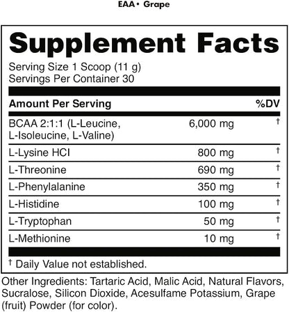 Essential Amino Acids Grape Powder by Bucked Up