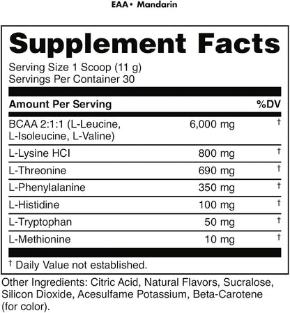 Essential Amino Acids Mandarin Powder by Bucked Up