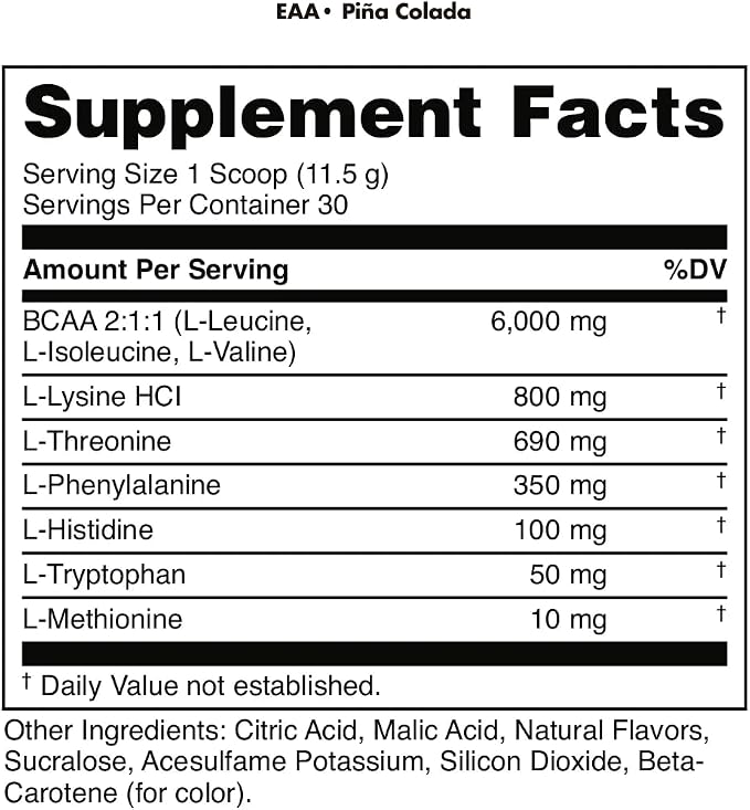 Essential Amino Acids Pina Colada Powder by Bucked Up