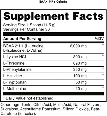 Essential Amino Acids Pina Colada Powder by Bucked Up