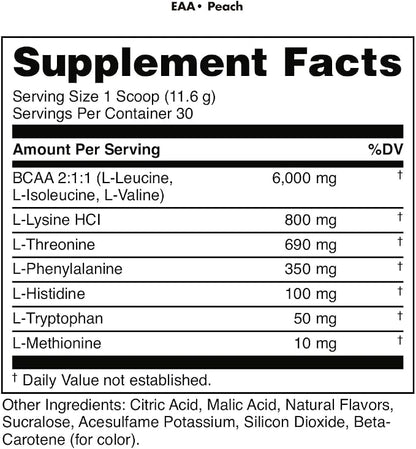 Essential Amino Acids Peach Powder by Bucked Up