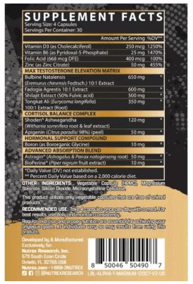 Alpha-T Magnum Testosterone Support Capsules by Nutrex