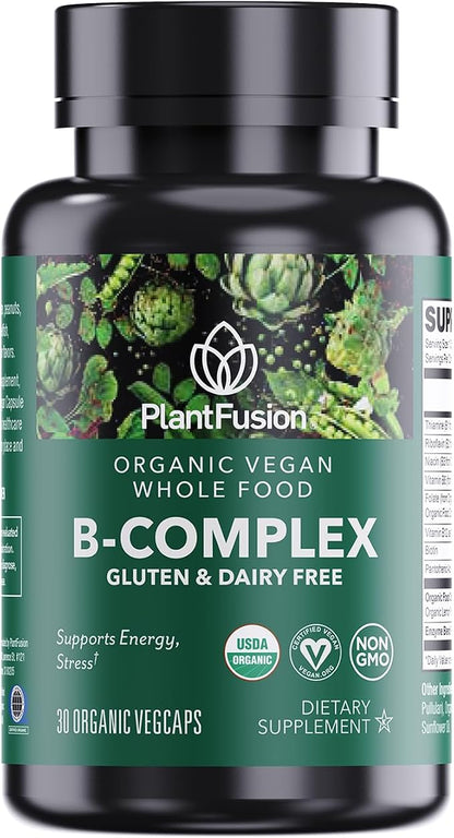 Organic Vegan B-Complex Capsules by Plant Fusion