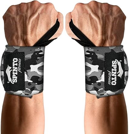 Grey Camo Heavy Duty Wrist Wrap 24 inch by Spinto