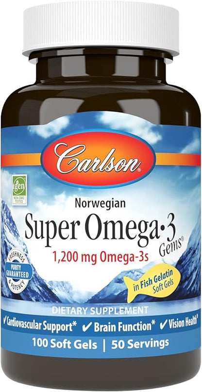 Super Omega 3 Fish Gelatin Softgels by Carlson