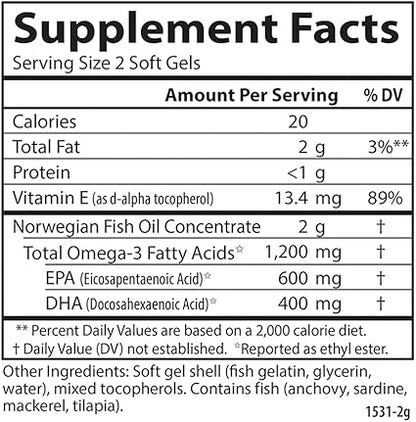Super Omega 3 Fish Gelatin Softgels by Carlson
