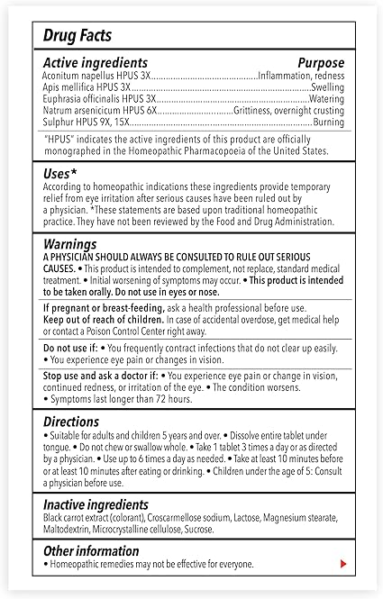 Pink Eye Relief Tablets by The Relief Products