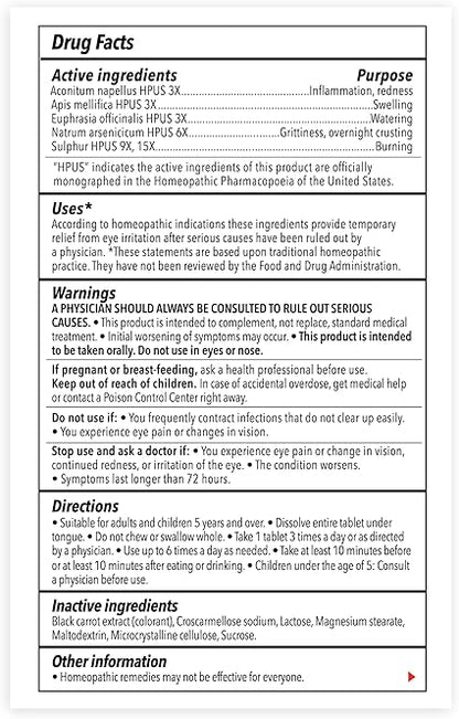 Pink Eye Relief Tablets by The Relief Products