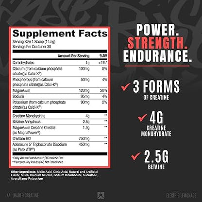 Loaded Creatine Electric Lemonade by Ryse