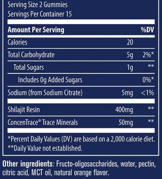 Shilajit Orange Gummies by Trace Minerals