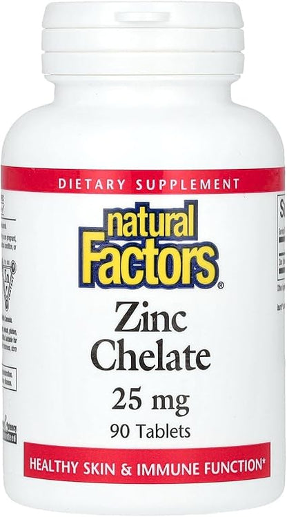 Zinc Chelate 25mg Tablets by Natural Factors