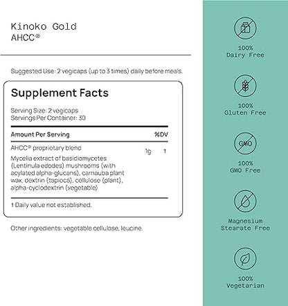 Kinoko Gold AHCC Capsules by Quality of Life