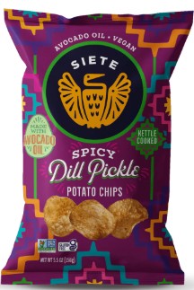 Spicy Dill Pickle Kettle Cooked Potato Chips by Siete