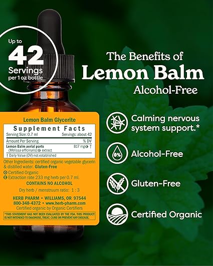Alcohol Free Lemon Balm Extract by Herb Pharm