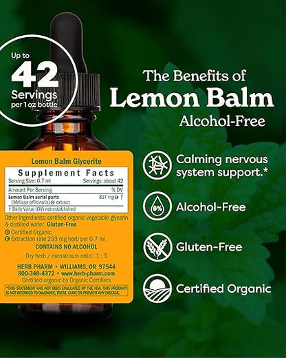 Alcohol Free Lemon Balm Extract by Herb Pharm