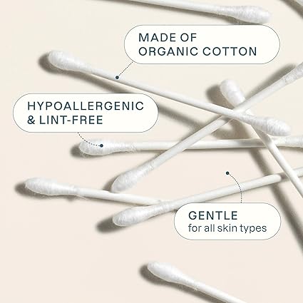 Organic Cotton Swabs by Cliganic