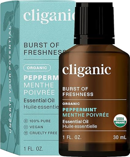 Organic Peppermint Essential Oil by Cliganic