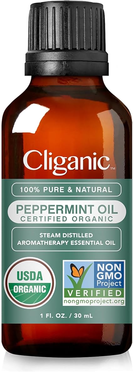 Organic Peppermint Essential Oil by Cliganic