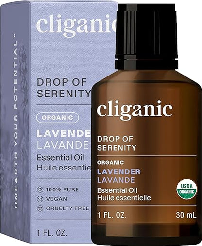Organic Lavender Essential Oil by Cliganic