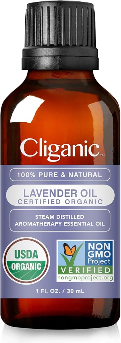 Organic Lavender Essential Oil by Cliganic