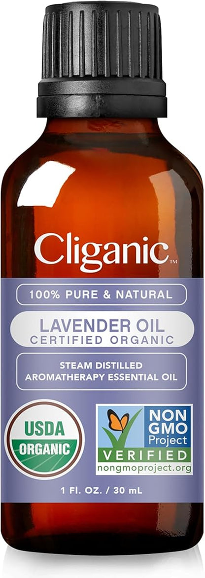 Organic Lavender Essential Oil by Cliganic