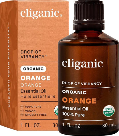 Organic Orange Essential Oil by Cliganic