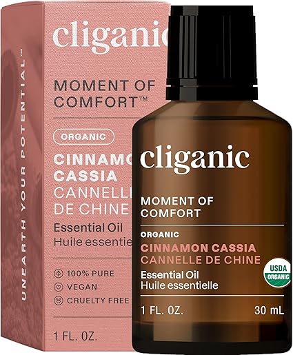 Organic Cinnamon Cassia Essential Oil by Cliganic