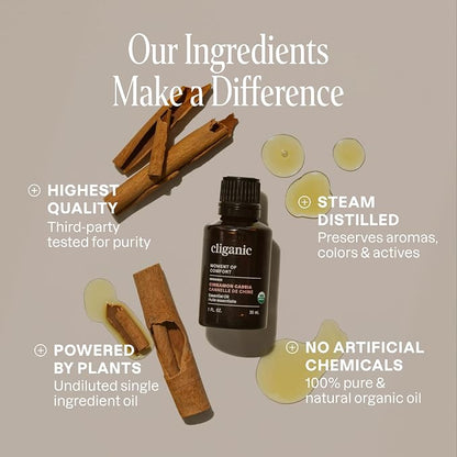 Organic Cinnamon Cassia Essential Oil by Cliganic