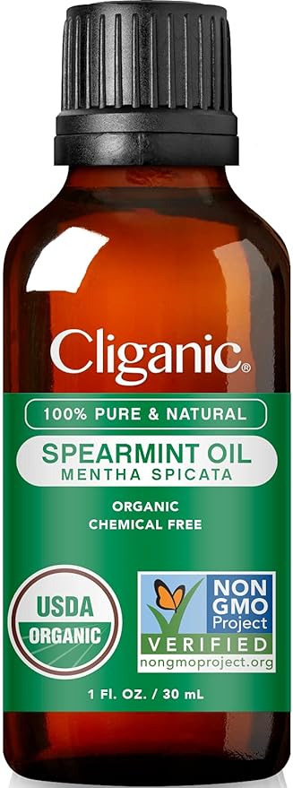 Organic Spearmint Essential Oil by Cliganic