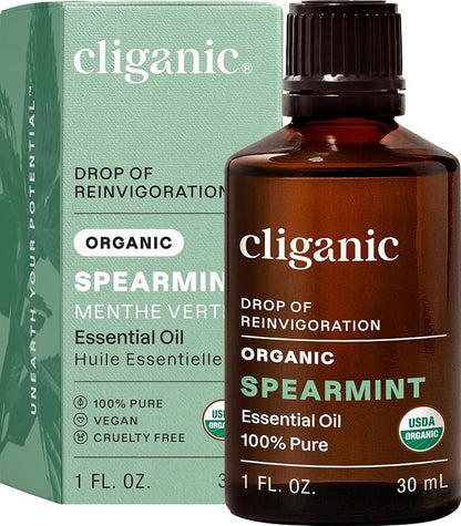 Organic Spearmint Essential Oil by Cliganic