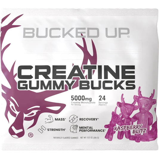 Creatine Gummy Bucks Raspberry Blitz by Bucked Up