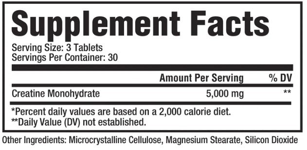 Creatine 5000 Tablets by Metabolic Nutrition