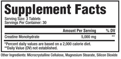 Creatine 5000 Tablets by Metabolic Nutrition